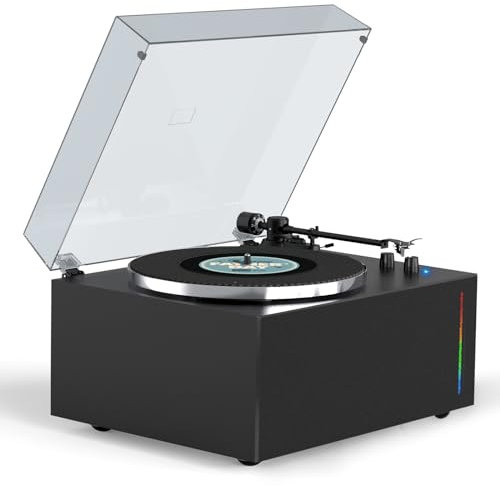 Giradischi in vinile con altoparlanti alti e bassi incorporati preamplificatore Phono, giradischi all-in-one ad alta fedeltà per trasmissione a cinghia in vinile con cartuccia MM ATN3600L striscia