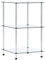 Rantry Regal mit 3 Ebenen, transparent, 40 x 40 x 67 cm, gehärtetes Glas, Bücherregale & Standregale