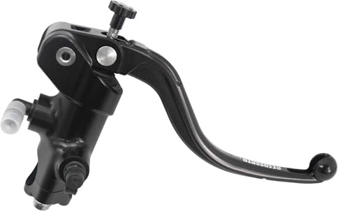 Pompa Freno - Lavorata CNC - 16x18 Con Corpo Pompa Anodizzato, Leva Fissa Corta Nera (Pomello+Leva) per YAMAHA YZ (CC 125) 2017-2024