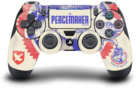 Head Case Designs Offizielle Peacemaker: Television Series Christopher Smith & Eagly Graphics Vinyl Haut Gaming Aufkleber Abziehbild kompatibel mit Sony Playstation 4 PS4 DualShock 4 Controller