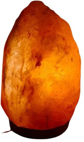 HEIMTEX Himalaya salzlampe 3-4kg - Natürliche Form salzkristalllampe aus dem Salzbereich - Salzlampe mit Kabel & austauschbarer Glühbirne Hergestellt aus reinem Salzstein
