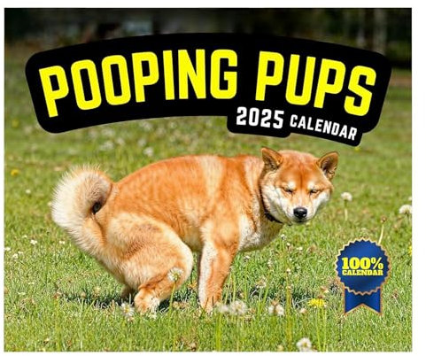 Kackende Hunde Kalender 2025, Hunde Wandkalender 2025 Lustig, Dogs Pooping In Beautiful Places 2025, Monatsplaner 2025 Für Hundeliebhaber Wanddeko