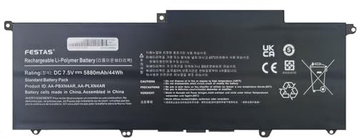AA-PBXN4AR Batterie Compatible avec Samsung 900X3B 900X3C 900X3D 900X3E 900X3F NP900X3B NP900X3C NP900X3C-A01CN NP900X3D NP900X3E Series AA-PLXN4AR BA43-00349A Ordinateur PC Portable