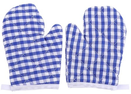 Polyester Backhandschuhe rutschfest, Isoliert Blau Junge Mädchen 2 Stück