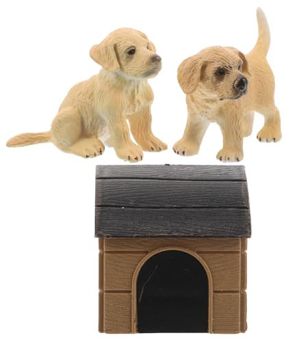 ERINGOGO Puppenhaus-Haustiere Hunde-Spielzeug-Set Geeignet Als Feengarten-zubehör Und Realistische Hundestatuen Für Miniatur-terrarien Und Sammlungen