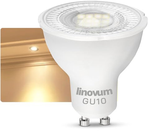linovum LED GU10 warmweiss 2W Spot 230V 3000K energiesparende Lampen mit langer Nutzlebensdauer - Energiesparlampe Nicht dimmbar