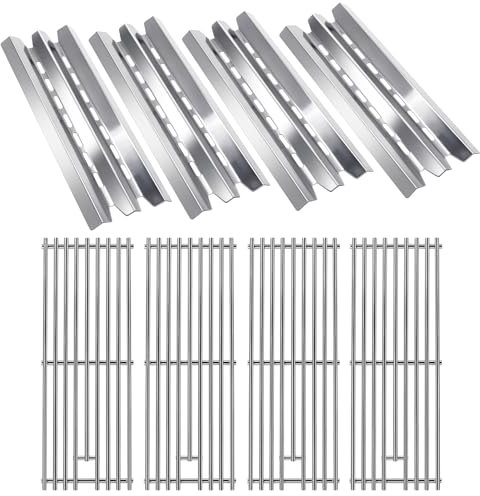 Hiorucet Grillteile für Broil King 9221-64, Baron 440, Baron 420, 9221-67, Baron 490, 9225-54, Baron 320, Baron 320S, 9221-54, 9221-57, 9211-54, 9215-54, Edelstahl Grillroste und Hitze Teller