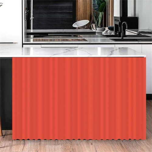 Odot Schrank Vorhang mit Klettband Küche, Solide Farbe Schrankvorhänge Küche Staubdichter Schrank Vorhang Selbstklebend Privatsphäre Schrankgardine für Kleiderschrank (Rot 1,60x90cm)