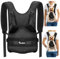 Pawaboo Haustier Rucksack Front Hund Tragetasche, Beinen heraus Rucksäcke Haustier, Verstellbar Hunderucksack für Klein Mittler Hunde Katzen für Reisen Wandern Radfahren Camping, S, Schwarz