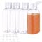 Marjoramy Travel Bottles for Toiletries 3.4oz/100ml,Leak Proof Squeeze Bottles with Flip Cap,Clear Plastic Empty Containers,Refillable Liquid Containers with Label for Lotion Shampoo Conditioner (4)