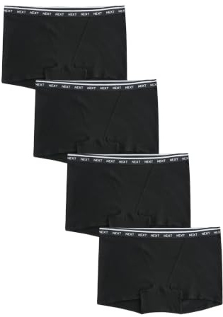 NEXT Damen Slips mit Logo im 4er-Pack, Boyshorts