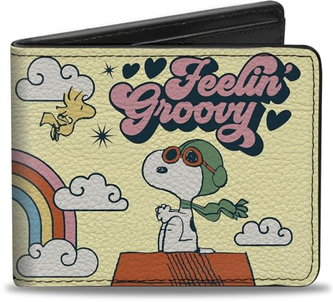 Buckle-Down Peanuts Worldwide LLC Wallet, Bifold, Peanuts Woodstock Pose Checker