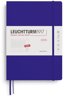 LEUCHTTURM1917 372758 Wochenplaner Composition (B5) 2026, Ink, Englisch