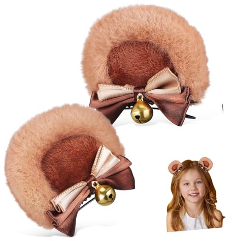 Garneck Fermagli Per Capelli Orecchie d Orso Forcine Per Capelli Lolita Cosplay Copricapi Adorabili Per Feste Di Matrimonio Compleanni e Cosplay