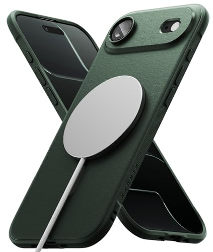 Ringke Onyx Magnetic für iPhone Air Hülle, Dunkelgrün | [Kompatibel mit MagSafe] Griffig Rutschfest Anti-Fingerabdruck Kratzfest Stoßfest Handyhülle mit Präzisen Kameraausschnitten