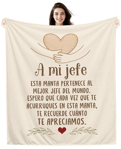 A mi Jefe Espero Que Cada Vez Que te Acurruques en Esta Manta te Recuerde cuánto Te Apreciamos Manta para el Jefe Cumpleaños Recordatorio Jubilación Regalo de Despedida