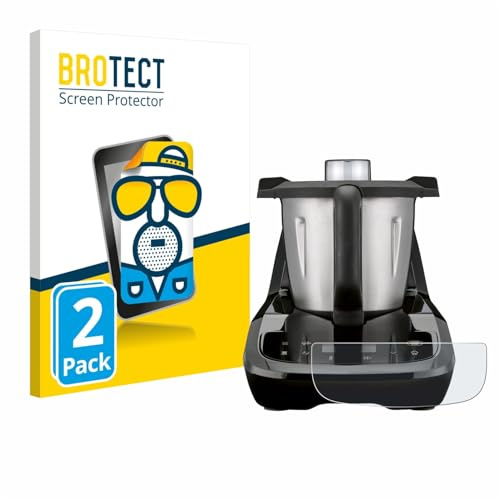 BROTECT Schutzfolie für SilverCrest Monsieur Cuisine compact | 2 Stück Entspiegelnder Displayschutz Made in Germany Matte Displayschutz-Folie Anti-Reflex Anti-Fingerprint Einfache Montage
