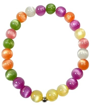 Generico Beaded Armband - Harz 18x0.8cm UV Reactive Waterproof Jewelry | Color Shifting Stackable Bead Bracelet, Summer Fashion Accessory | For Beach Travel Commuting Party Women Friends Sisters