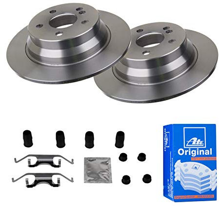 2 Bremsscheiben Voll 300 mm + Bremsbeläge Hinten von ATE Voll (1420-22254) Bremsensatz Bremsanlage Bremsen-Kit,Bremsenset, Bremsscheiben, Bremsbeläge, Bremsen-Set, Beläge, Bremsbelag, Bremsbelagsatz,