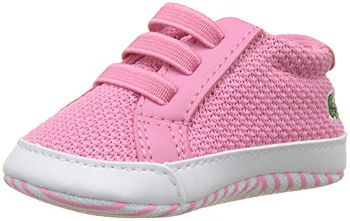 Lacoste Mixte bébé L.12.12 Crib 318 1 Cab Baskets, Rose (PNK/WHT F50), 19 EU