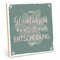 TypeStoff Holzschild mit Spruch – GLÜCKLICHSEIN IST EINE ENTSCHEIDUNG – im Vintage-Look mit Zitat als Geschenk und Dekoration - HS-00546