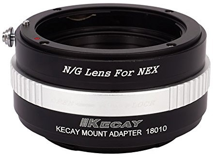 KECAY Bague Adaptation Objectif/Adaptateur pour Objectif Nikon G-Type DX AFS Compatible avec Sony NEX E-Mount Caméra NEX-3 NEX-3C NEX-5 NEX-5C NEX-5N NEX-5R NEX-6 NEX-7 NEX-F3 NEX-VG10 VG20 N/G-NEX