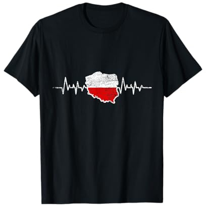 Herzschlag Polnische Flagge Geschenk Polen T-Shirt