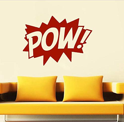 Pow Comic Vinyl Wandtattoo Innenarchitektur Aufkleber Kunst Zimmer Home Business Decor Selbstklebende Folie Für Möbel Tapete 42X58Cm