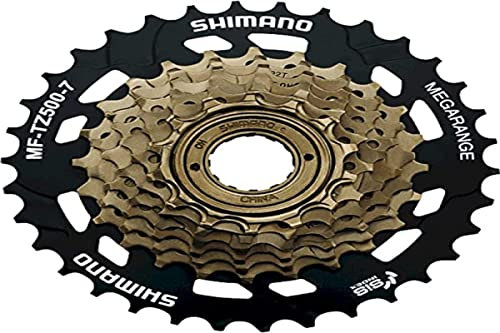 SHIMANO Unisex – Erwachsene E-MFTZ5107434 Schraubkranz, Braun/Schwarz, 14-16-18-20-22-24-34 Zähne