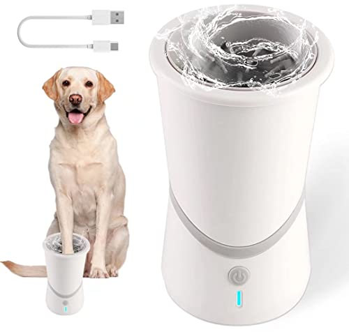 Automatic Silicone Bristles Pet Paw Cleaner Cup - USB Charging, Portable for Muddy Claws, Designed for Small to Medium Dogs