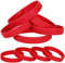 LVNRIDS braccialetti elastici in silicone 25 pezzi, cinturini da polso in gomma Bracciali per Homme femme Rosso