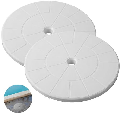 TonGass (2 Stück runde 24,9 cm Skimmer-Ventil-Oberdeckel, Ersatzteil für 22,9 cm Pool-/Spa-Deckdeckdeckdeckelplatte, sehr langlebig, Pool-Skimmer-Abdeckung mit UV-Inhibitoren