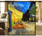 Siunwdiy Van Gogh-Aufkleber Sichtschutzfolie,Selbstklebend Befleckter Kirchenfenster-Film, Fensterfolie-Glasdekorfolie Für Zu Hause Badezimmer Wohnzimmer Dekorativ,G,70x90cm(28x36)