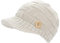 dy_mode Schirmmütze Damen Strickmütze Mütze mit Holzknopf - A080 (A318-CremeWeiß)