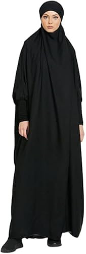 Saibit Damen Kleid Muslimisches Einteiliges Gebetskleid für Damen Abaya Kleid Islamischer Naher Osten Dubai Türkei Maxi Abaya Kaftan mit Hijab Kleid in voller Länge