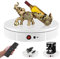 Plateau Tournant Electrique, Aomdom 100KG 30CM Table Tournante Rotative électrique Rechargeable à 360 Degrés avec Télécommande Vitesse Réglable Direction pour la Photographie Affichage Vidéo(Blanc)