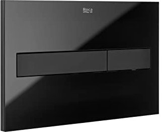 Roca A890188308 Placa de accionamiento PL7 Dual One con descarga dual con acabados Negro Cristal