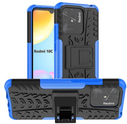 betterfon Oudoor Hülle Kompatibel mit Xiaomi Redmi 10C | Case Panzer Hülle Cover Schutzhülle Etui Bumper | Blau