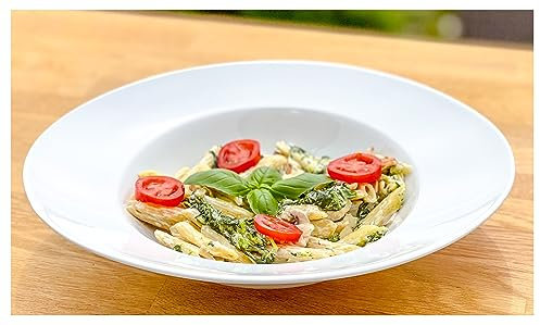 Topkapi Plato de porcelana Coliseum XL – Plato de porcelana, plato de pasta, plato de postre, plato de ensalada, plato hondo, plato hondo, ovalado, diámetro 31 cm, 1 unidad