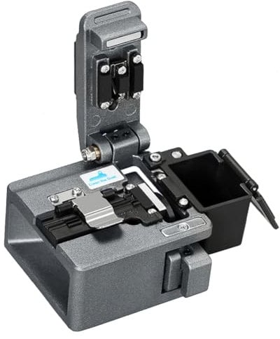 Uadme Fibre Optic Cleaver, 3 in 1 Fiber Cable Cutting Tool with Automatic Rebound Slider Rail, Optical Fiber Splicing Cutter, Cold Connection Tools Fiber Equipment