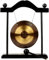 WlP Gong De Table Chinois Zen Feng Shui Gong en Laiton Gong De Bureau en Cuivre Gong Table Chinois Zen Gong À Main Cloche De Bureau avec Support en Bois Noir for La Décoration La Maison