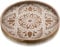 Bandeja de madera rústica de 30 cm, centro de mesa redonda, decoración del hogar, portavelas de madera, para sala de estar, cocina, bandejas otomanas, platos decorativos de Navidad, mesa de centro,