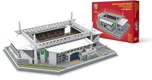Megableu 678297 Stade Bollaert Rc Lens 3D Puzzle, Grau/Rot/Gelb, 31Lx22,8l