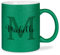 glitzertassen.de® | Namenstasse mit Buchstabe | Personalisiert| Tasse mit Glitzer | Geschenkidee | Keramik | 330 ml | Grün
