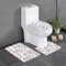 BHCASE 3-teiliges Badezimmerteppich-Set, bedruckt, Altrosa, 61 x 40,6 cm, leicht zu reinigen, langlebig