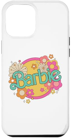 Barbie Retro Logo with Flowers Case for iPhone 14 Pro Max