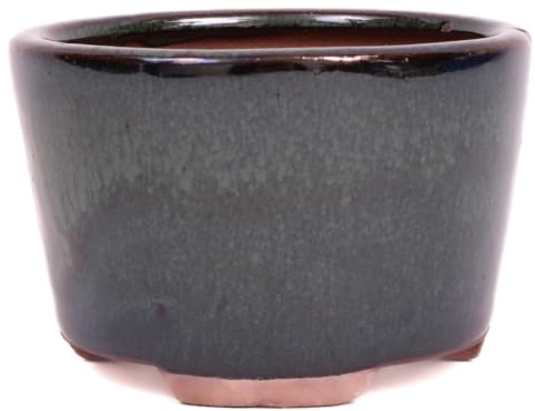 Bonsai - Kaskadenschale 7.5 Ø x 5 cm - rund - dunkelgrün 50190