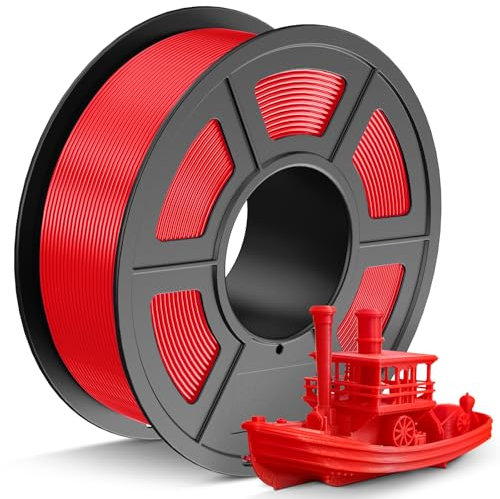 TECBEARS PLA+ Filament 1,75 mm Rot, Verstärkt Zähigkeit PLA Plus, Robusteres und Stärkeres 3D Drucker Filament, 0-300mm/s Druckgeschwindigkeit, 1KG Spulen, Maßgenauigkeit +/- 0,02 mm