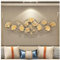 AMYSTY Wandskulpturen Wanddeko Wandornament 3D Metall Wandkunst Dekor Ginkgo Blätter Wandbehang Wandskulptur Wandkunst Ginkgo Blatt Wanddekorationen Wandschmuck Wanddekoration(118 * 40cm)
