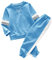 Haloumoning Kinder Trainingsanzug Jungen Sportanzug Rundhalspullover und Hose mit Kordelzug Blau 4-6 Jahre